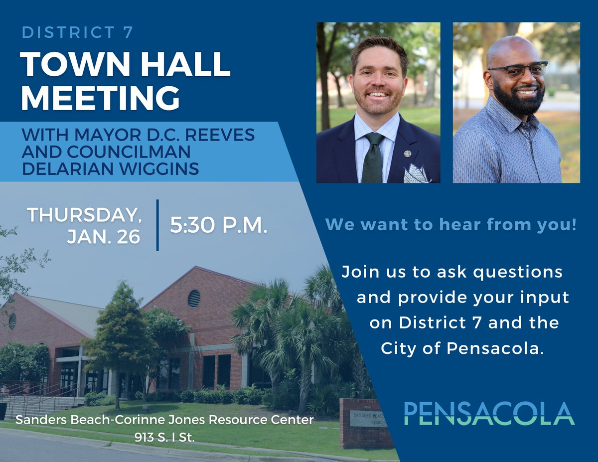 Please join me and District 7 Councilman Delarian Wiggins for my first Town Hall Meeting on Thursday, Jan. 26 at 5:30 p.m. at Sanders Beach-Corinne Jones Resource Center. Hope to see you there! Learn more: cvcpl.us/X0Zxy2g