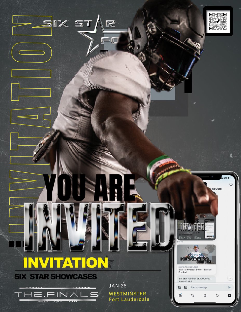 Six Star Football | PLUS+ (@sixstarfootball) on Twitter photo <a href="/joe_tenta6/">Joseph 'J6' Tenta</a>
Six Star Football | FLORIDA SHOWCASE
You are invited to compete at the Six Star Football Florida Showcase on Jan 28 at Westminster Acad. in Ft. Lauderdale.
— Sat Jan 28
— Westminster (Fort Lauderdale)
— Class 2023-2027
REGISTER
sixstarfootball.com/six-star-footb… <a href="/joe_tenta6/">Joseph 'J6' Tenta</a>
Six Star Football | FLORIDA SHOWCASE
You are invited to compete at the Six Star Football Florida Showcase on Jan 28 at Westminster Acad. in Ft. Lauderdale.
— Sat Jan 28
— Westminster (Fort Lauderdale)
— Class 2023-2027
REGISTER
sixstarfootball.com/six-star-footb…