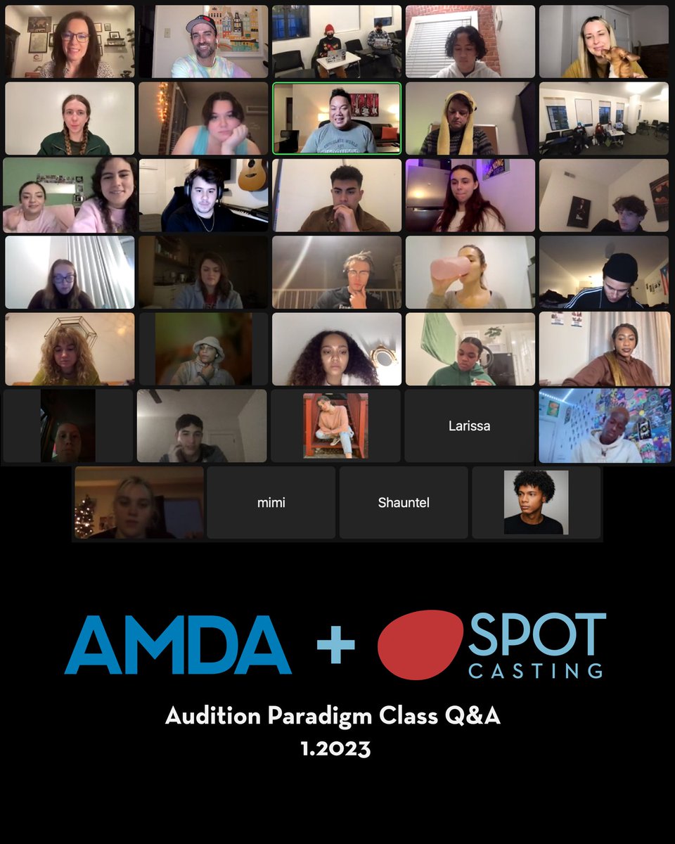 spotcasting's tweet image. 🎬New year new Q&amp;amp;A with @AMDAofficial students! We talked a lot about being your authentic self, taking advantage of every opportunity, &amp;amp; feeding your inner artist.

#spotcasting #actingclass #actingcoach #actingschool #actingworkshop #actingstudio #actingteacher #castingdirector