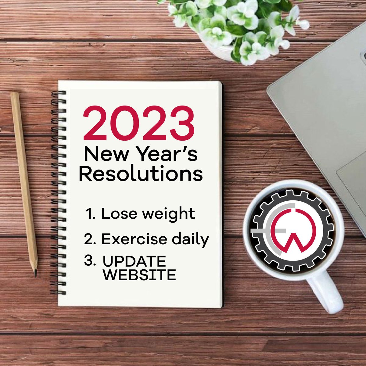 Now there's a goal you can actually keep! ✅  We make updating your website easy. Let us help!

#faithworksimage #websitedesign
