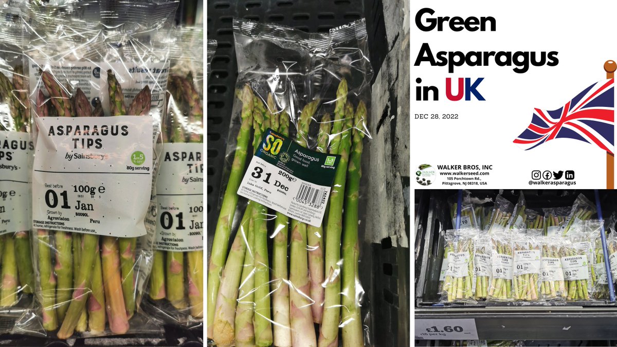 #Peru is still a major supplier of the off-season green #asparagus in the #UK. Throughout the holiday season, we could easily find fresh green asparagus on the shelves in large supermarket chains. In Sainsbury's, the retailed price of asparagus tips were approximately 19 USD/KG. https://t.co/1yxhMUpWK6