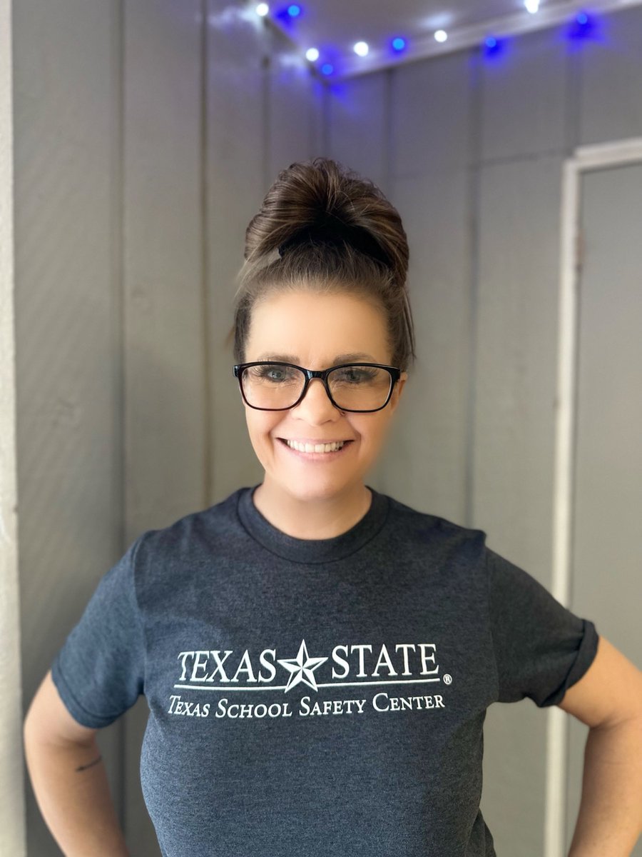 Thank you for my shirt Texas State (Texas School Safety Center) @TxSchoolSafety Want info on school safety? Their newsletters are filled with school safety resources, research, information on trainings, and more. Visit forms.txssc.txstate.edu/contact/join/f… to join today!