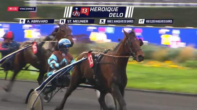 EAurmath's tweet image. 1ère victoire de l'année 2023 à Vincennes avec HEROIQUE DELO une fille de Prodigious par Cyréne Griff,dans le PRIX DE LUCHON.
Félicitations à l'écurie et Stéphane Meunier 
Félicitations à Alexandre Abrivard 🙏
Félicitations à sa propriétaire/éleveuse Elodie Mangeard de Barros 🏆