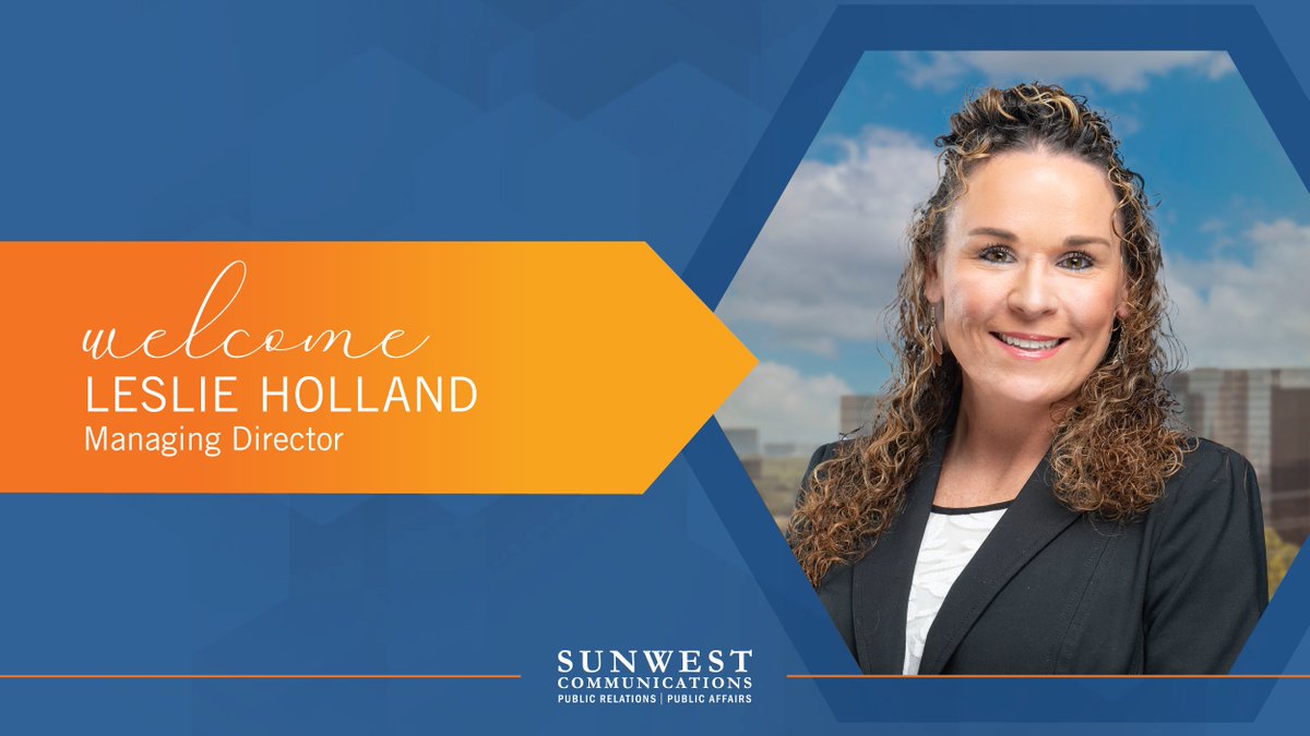 Help us welcome Leslie Holland to #SunwestPR! Known for her ability to inspire dynamic storytelling and develop authentic relationships, Leslie will serve our clients as a Managing Director.

#publicrelations #agencylife #newhire #welcome