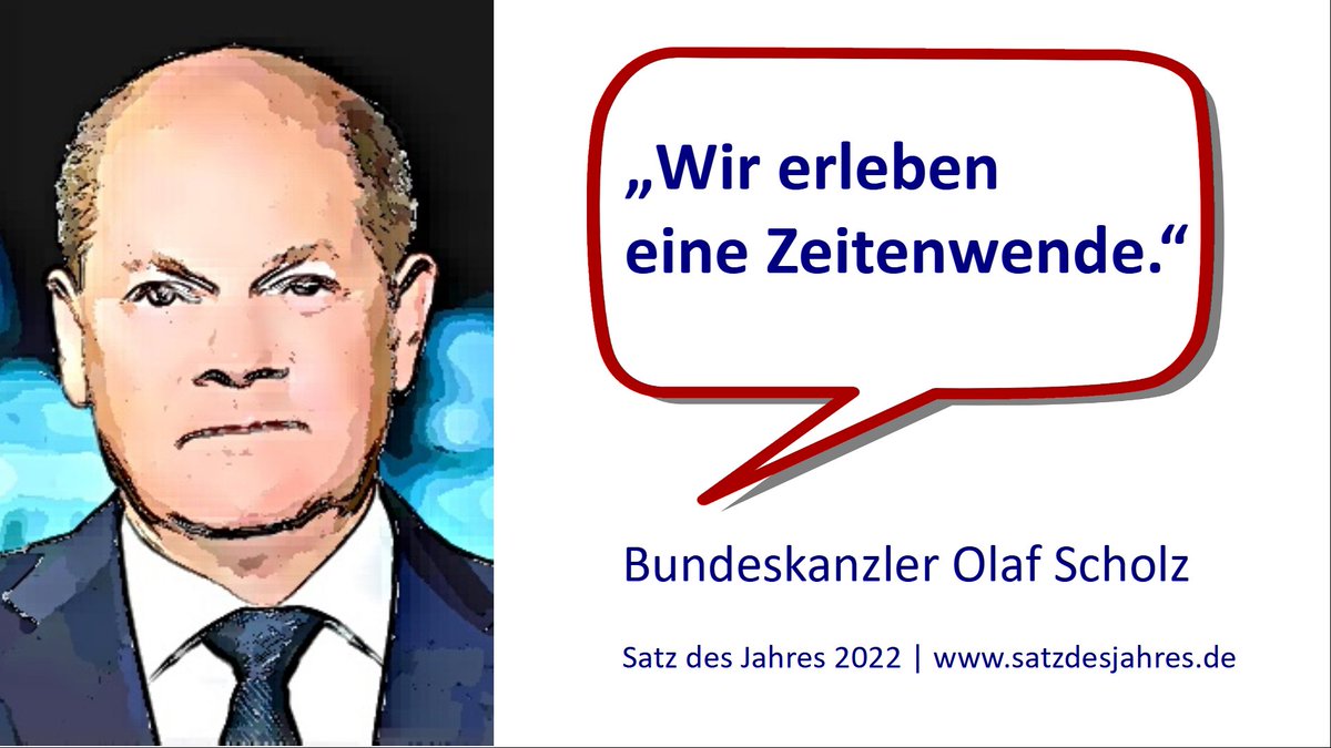 "Wir erleben eine Zeitenwende."
Der deutsche Satz des Jahres 2022 stammt von Bundeskanzler Olaf Scholz.
satzdesjahres.de/presseinformat…
#SatzdesJahres2022 #Zeitenwende #Ukrainekrieg #Bundeskanzler <a href="/OlafScholz/">Olaf Scholz</a>