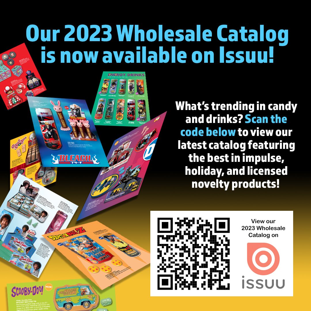 BostonACorp's tweet photo. If you are one of our current retail partners, or considering Boston America for your next order, see our 2023 wholesale catalog on https://t.co/DYnO3zTVpH. We are excited to introduce new licenses, new candy and new drinks to your shelves. https://t.co/lnKNKJGtrM
