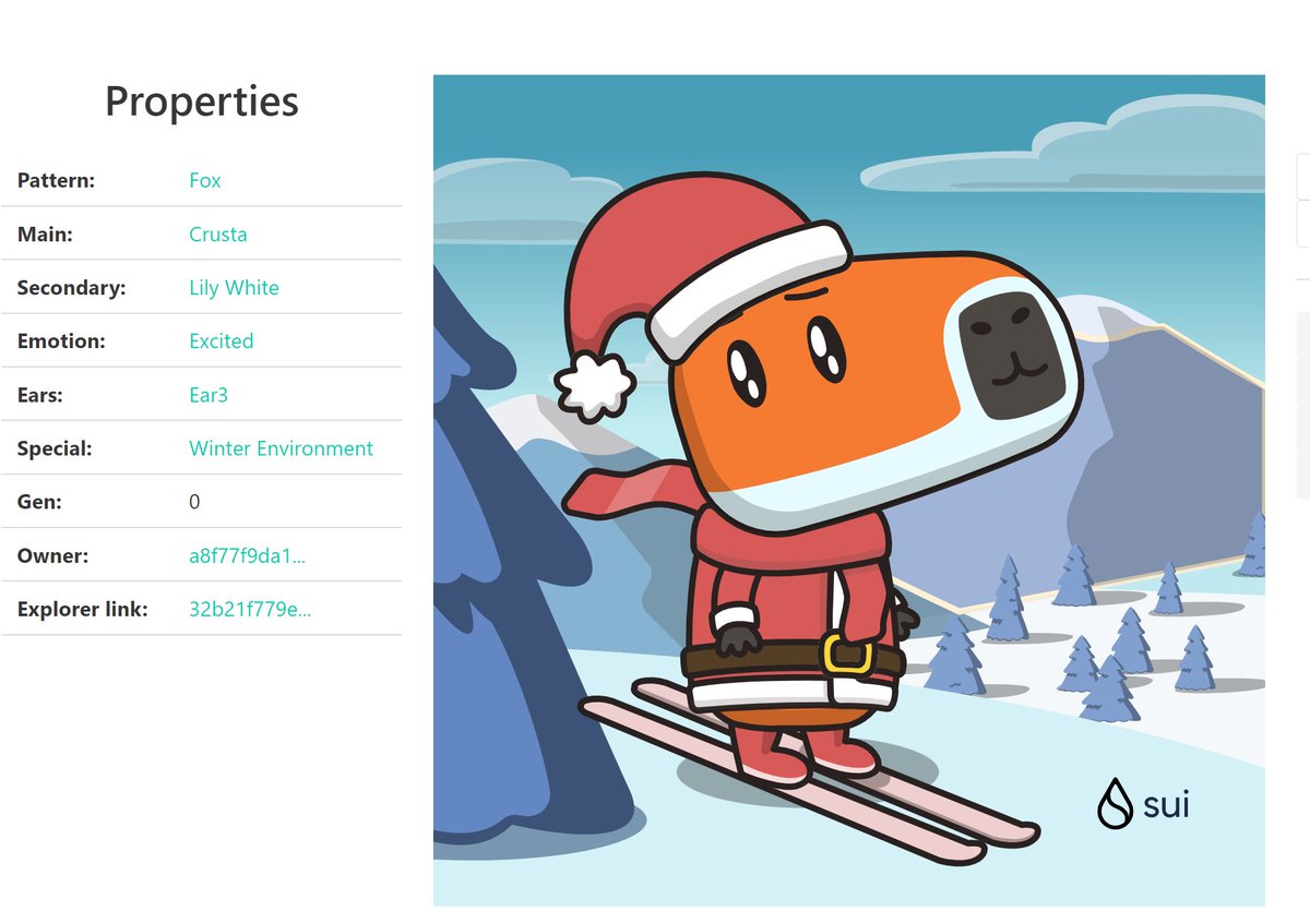 BtcCoin484's tweet photo. 🎁 I just unboxed my Sui Holiday Capy! ❄️
Create your own Capy here:  https://t.co/Az80g8XnSb #CapyHolidays https://t.co/niEA5TWWyE