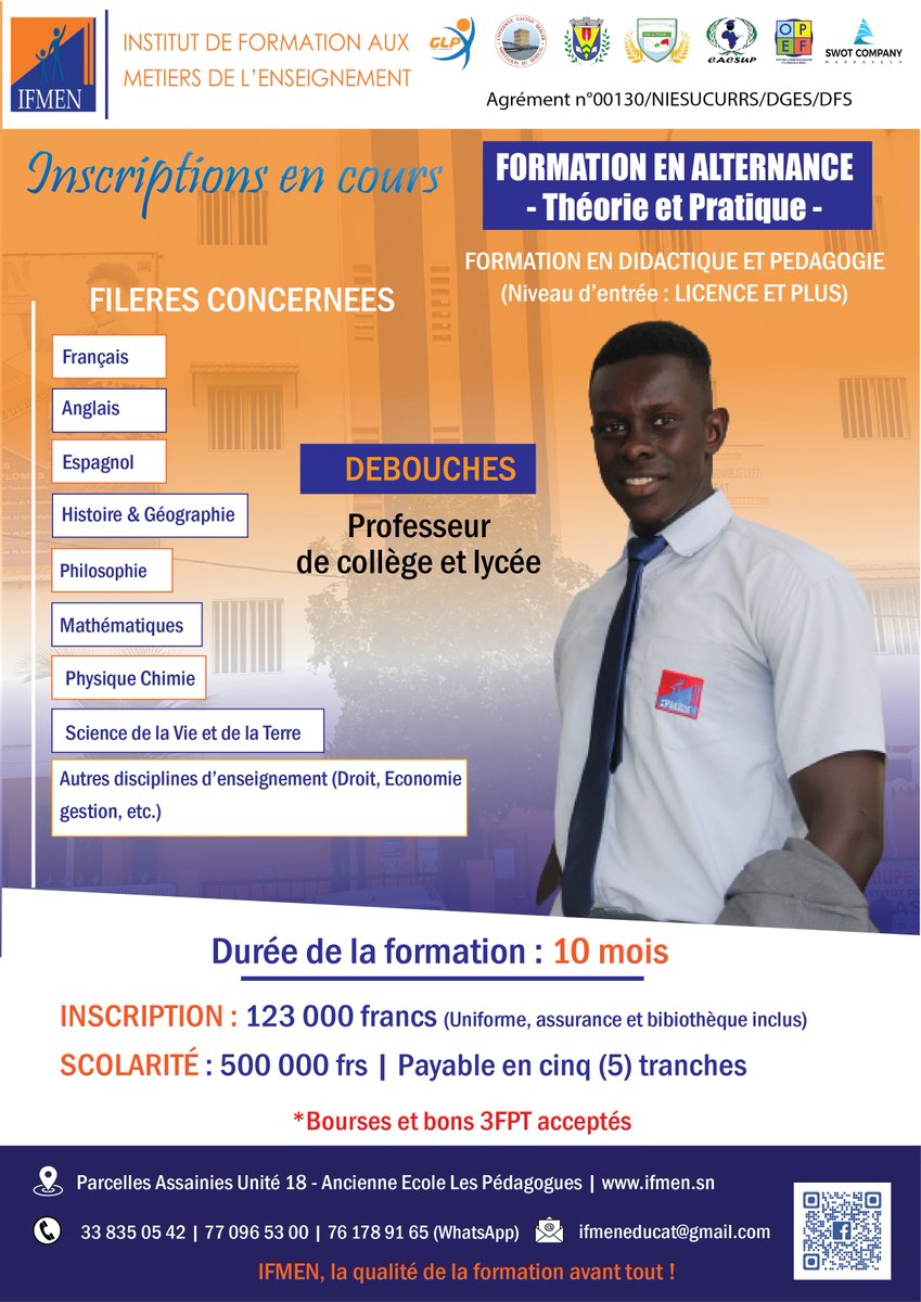 InstitutIfmen's tweet photo. RENTREE 2022-2023

Formez-vous pour exercer votre passion. IFMEN, la qualité de la formation avant tout !

PS : Clôture des inscriptions le 20 janvier 2023. https://t.co/KBwaGUygWr