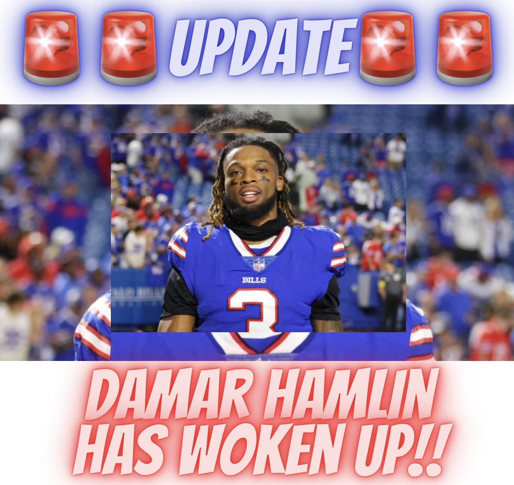 FaxtzOnlyMedia's tweet photo. Some great, positive news for the 24 yr old Buffalo Bills Safety!! In the last 24 hours he has woken up, held hands with his family, & his brain is now functioning at a normal rate. Letโs continue to pray for him!!๐๐พ๐๐พ๐๐พ
#DamarHamlin #Buffalo #Bills #NFL #PrayersUp
#FaxtzOnly๐ฏ https://t.co/uhOwZ4PPtn
