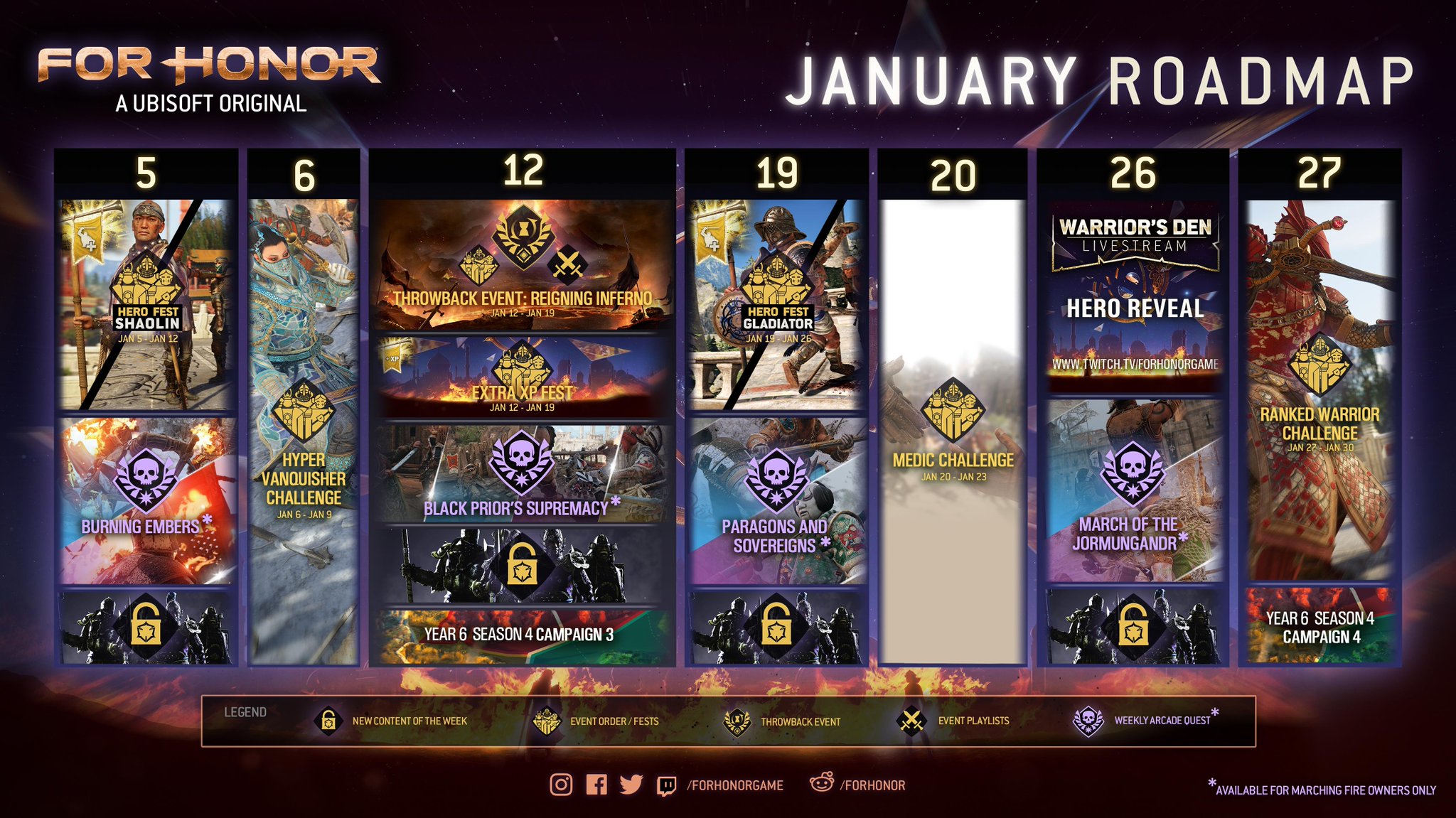 For Honor on Twitter "New year, new roadmap! A Throwback Event, Hero Fest, and new Hero reveal