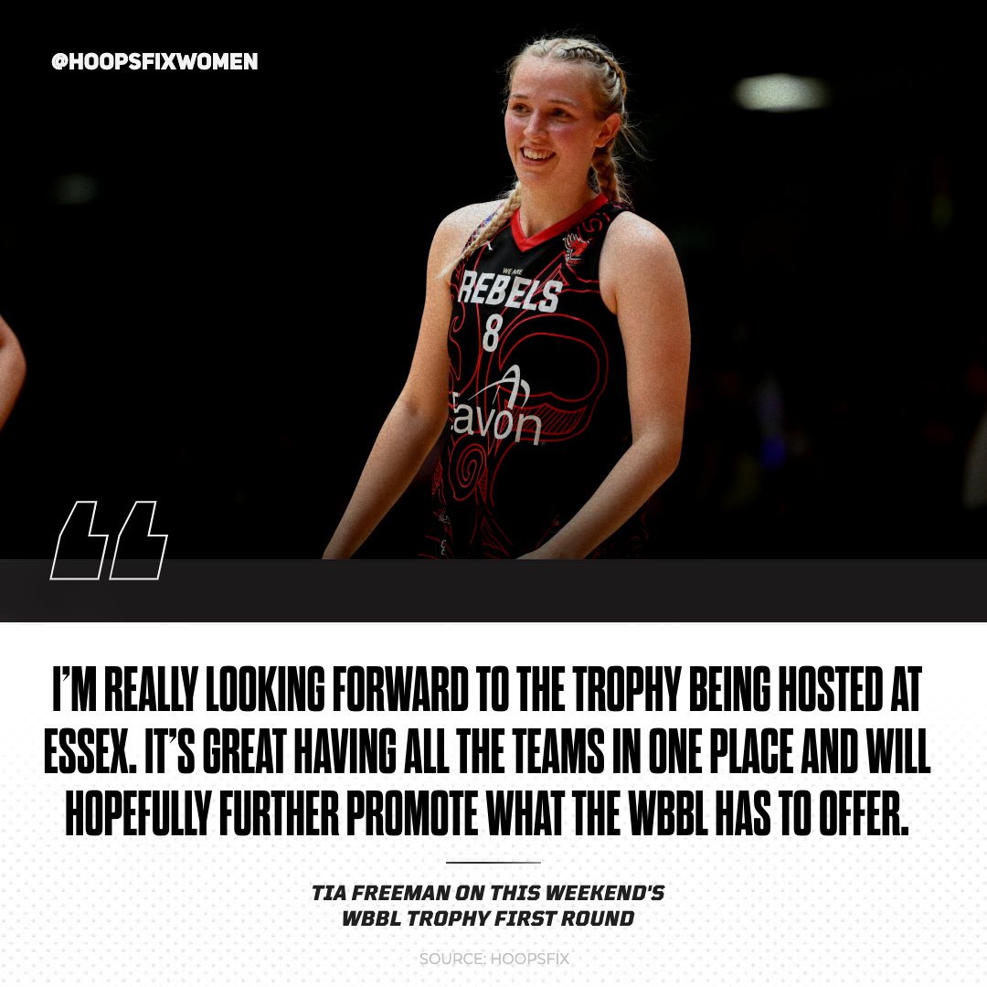 HoopsfixWomen's tweet photo. 1️⃣6️⃣ teams all in one place as Essex plays host to the First Round of the WBBL Trophy this weekend!

🗣 @tiafr33man | @EssexRebels https://t.co/E9f2TS5MP1