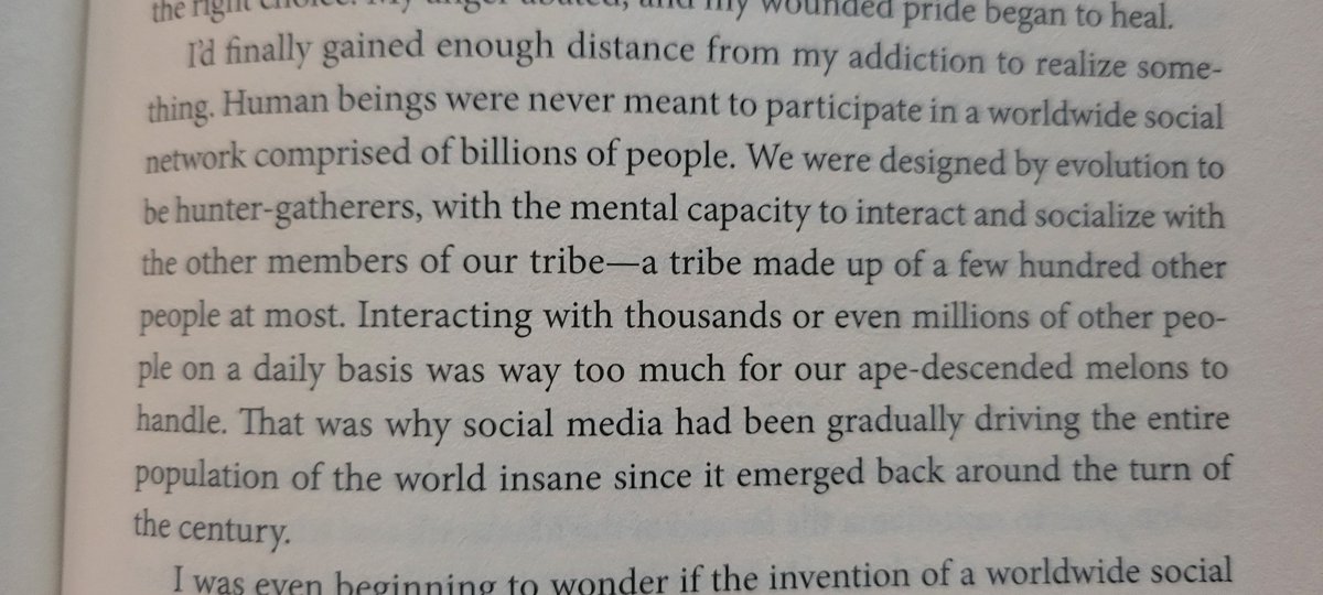 Possibly one of the most apt paragraphs I have ever read. Ready Player Two, page 51. https://t.co/Nj1lMrId03