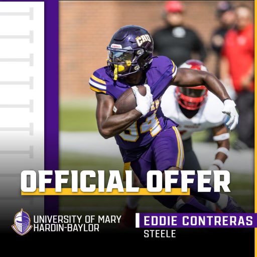 Edmarrion Contreras (@edmarrionc) on Twitter photo Blessed to receive an offer from <a href="/CoachJohnsonFB/">Jack Johnson</a> <a href="/CruFootball/">UMHB Football🏈</a> <a href="/Football_Steele/">Cibolo Steele Football</a> #blessed Blessed to receive an offer from <a href="/CoachJohnsonFB/">Jack Johnson</a> <a href="/CruFootball/">UMHB Football🏈</a> <a href="/Football_Steele/">Cibolo Steele Football</a> #blessed
