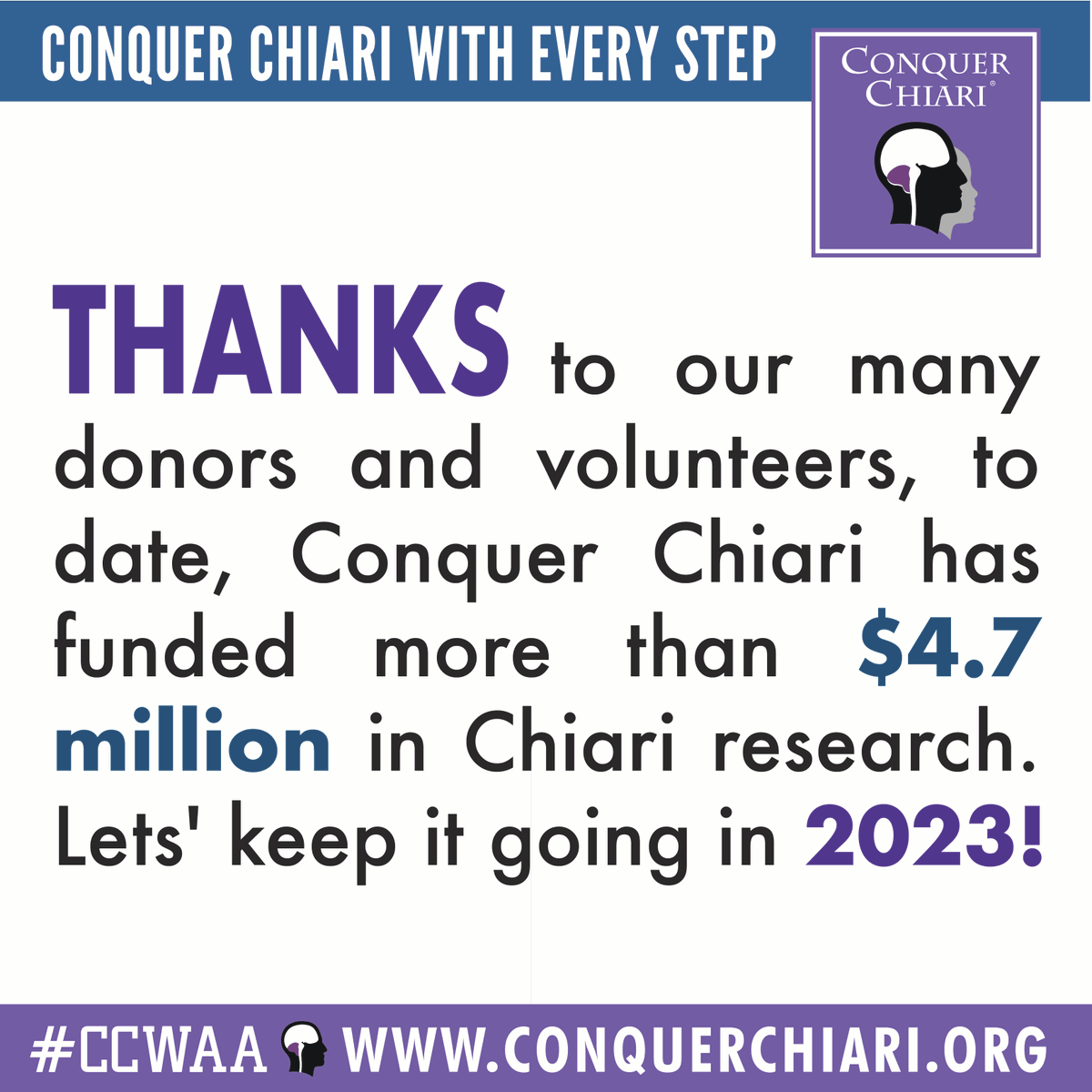 ConquerChiari's tweet photo. #ChiariResearch #ConquerChiari #CCWAA #Chiari https://t.co/1xE0Osv4S5