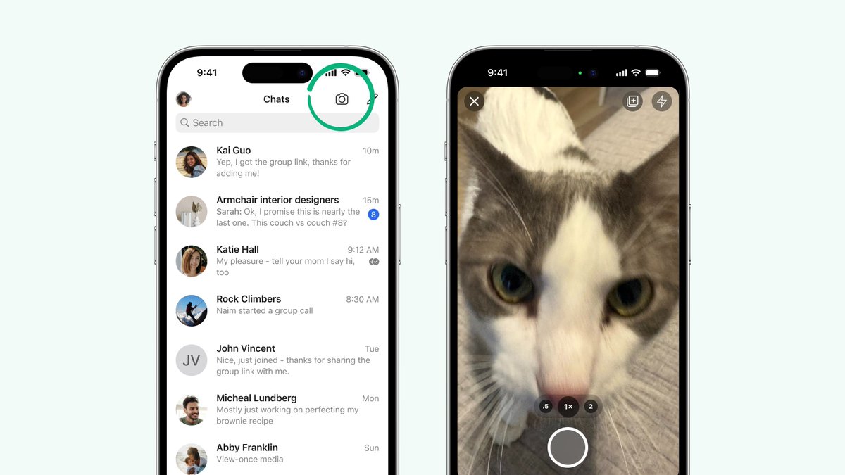 signalapp's tweet photo. When you take a photo in Signal, it doesn’t save to your phone’s camera roll 🕶️

This keeps it really private, not stored on cloud backup servers. https://t.co/rCgRjf47Xd