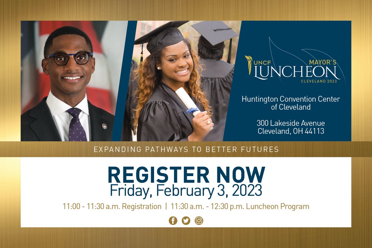 UNCF_Cleveland's tweet photo. Anchorwoman Danita Harris invites you to join her (https://t.co/88ul1XDFeP) for the UNCF Cleveland Mayor's Luncheon. Grab your seats now by registering at https://t.co/4CWxmiqLVW.

NEW: Check out our listing on Myle at https://t.co/dqtWjMmIJi and share our event with friends. https://t.co/6iPWj52aXt