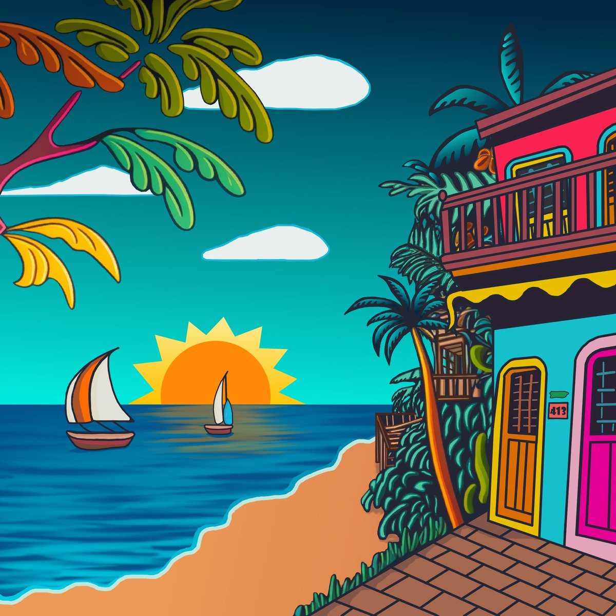 Name: 413 = Happiness
Collection: Campeche Art
Rarity 1:1
Type: Digital Art 

#PuertoRico #NFTPuertoRico #Rarible #LooksRare #OpenSea #CoinbaseNFT #Krita #NFT #estaesmiisla #PR #Rincon #NFT