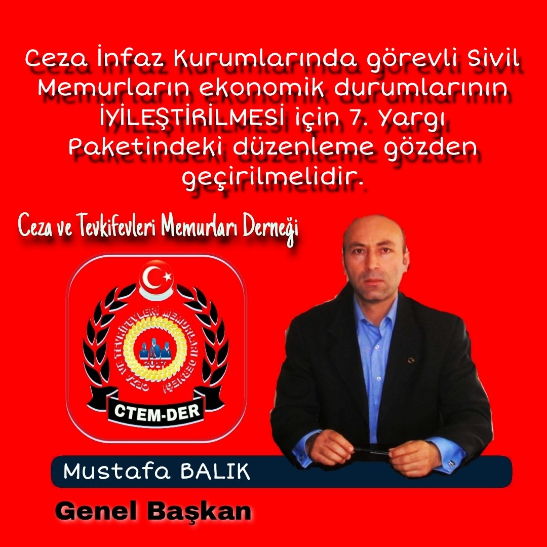 CezaeviSendikas's tweet photo. CEZAEVLERİNDE görevli Sivil Memurlar 7. yargı Paketindeki mevcut düzenlemeye dahil edilerek maddi durumları iyileştirilmelidir.  
 #Sivilpersoneleadalet
 @bybekirbozdag  @dbdevletbahceli @RTErdogan @Avkthalilozturk @ctekurumsal @YavuzEnis @adalet_bakanlik  @NureddinNebati https://t.co/Tk4PQVjQhc
