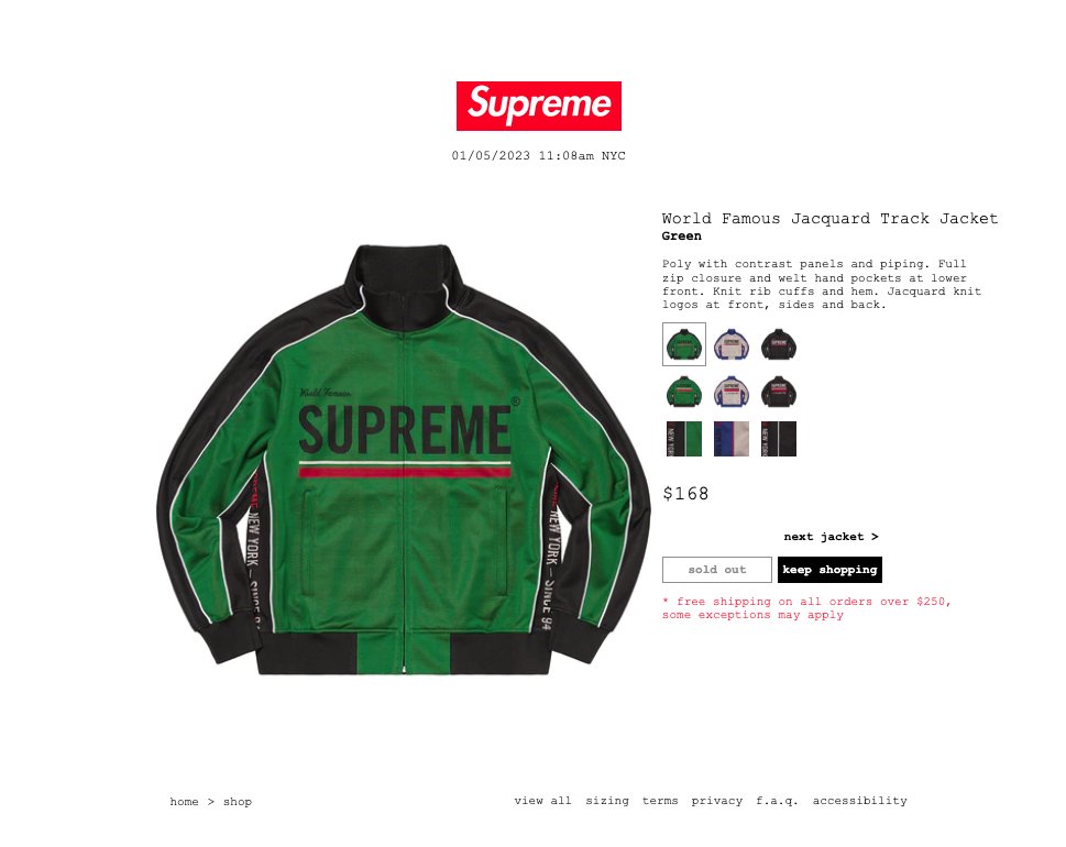 harleyf's tweet photo. Fun fact: 2 years ago at a Shopify Town Hall [company all-hands] someone asked me what was one company I hoped to bring on board.

My answer was Supreme.

Today's the day. The biggest flash sale retailer &amp; most epic streetwear brand has joined us.

Welcome to @Shopify Supreme👊 https://t.co/oNgOD5Djlr