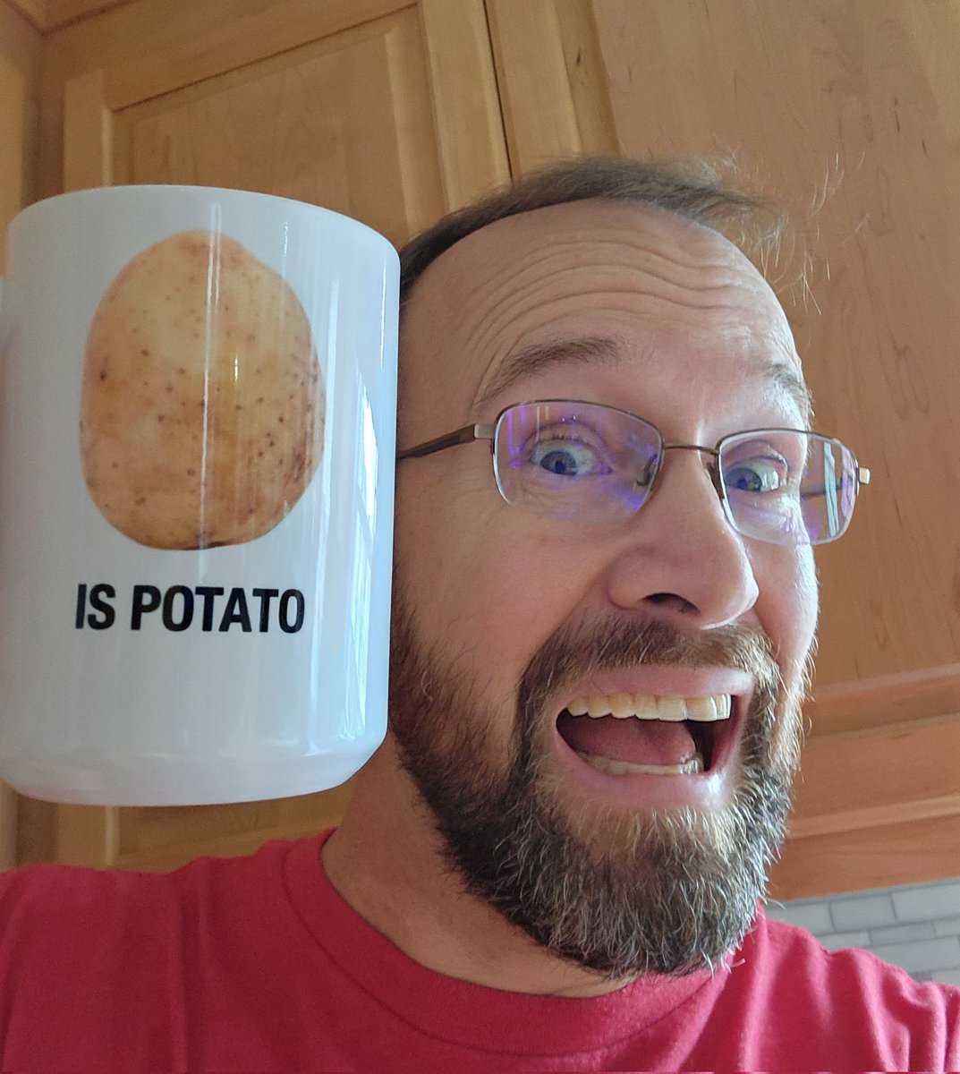 David_K_Ahrens's tweet photo. Look what I enjoyed my coffee from this morning thanks to my awesome wife!!! @StephenAtHome @colbertlateshow #ispotato https://t.co/KT9bNEcD44