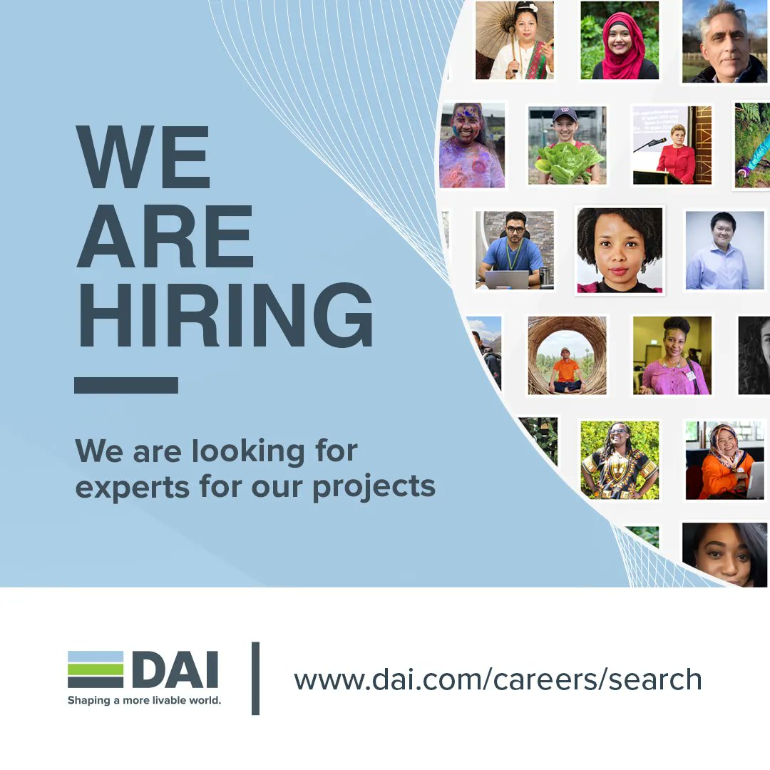 Join our team! Help provide advice and counsel to leaders and managers of international development projects! buff.ly/3ZcABpC  

#intldev #devjobs #HRjobs #DAIcareers