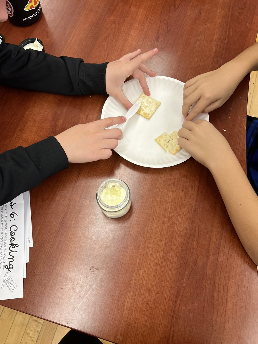 MsFarrey5F's tweet photo. Today, we learned knot-tying and “churned” and sampled our own homemade butter! https://t.co/OYSCtfBv5Y