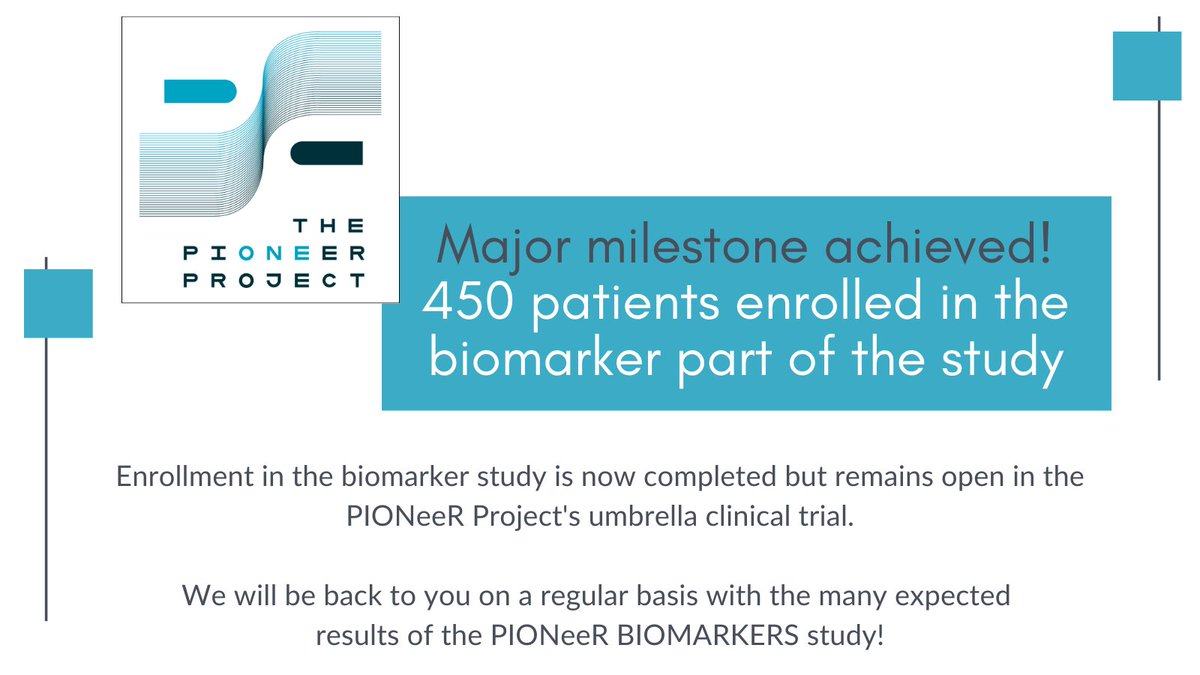 The RHU PIONeeR project announces the completion of a major milestone with 450 patients enrolled in the biomarker part of the study, led by @Veracyte, in early 2023. #oncology #immunotherapy #NSCLC #PD1 #PD1L1 #precisiononcology #France2030 More: bit.ly/3IwoNc5 @barlesi