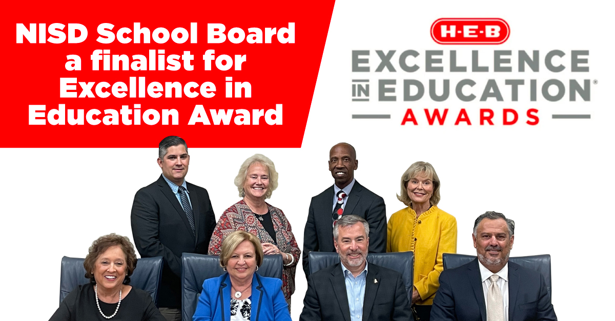 Congrats to our NISD Board of Trustees who have been chosen as 1 of 5 Outstanding School Boards in Texas in the 2023 H-E-B Excellence in Education Awards program! These awards honor outstanding public school professionals and school boards for their dedication and commitment.