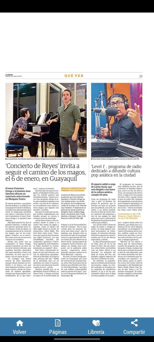 Japanipop's tweet photo. Muchas gracias @eluniversocom por la nota periodística.
Son 20 años de mucho esfuerzo y altibajos pero con la Fé de que tendrá su recompensa! #radioshow #level1ec #japanipop #coyola3 #fandom https://t.co/r5FdZbhcYa