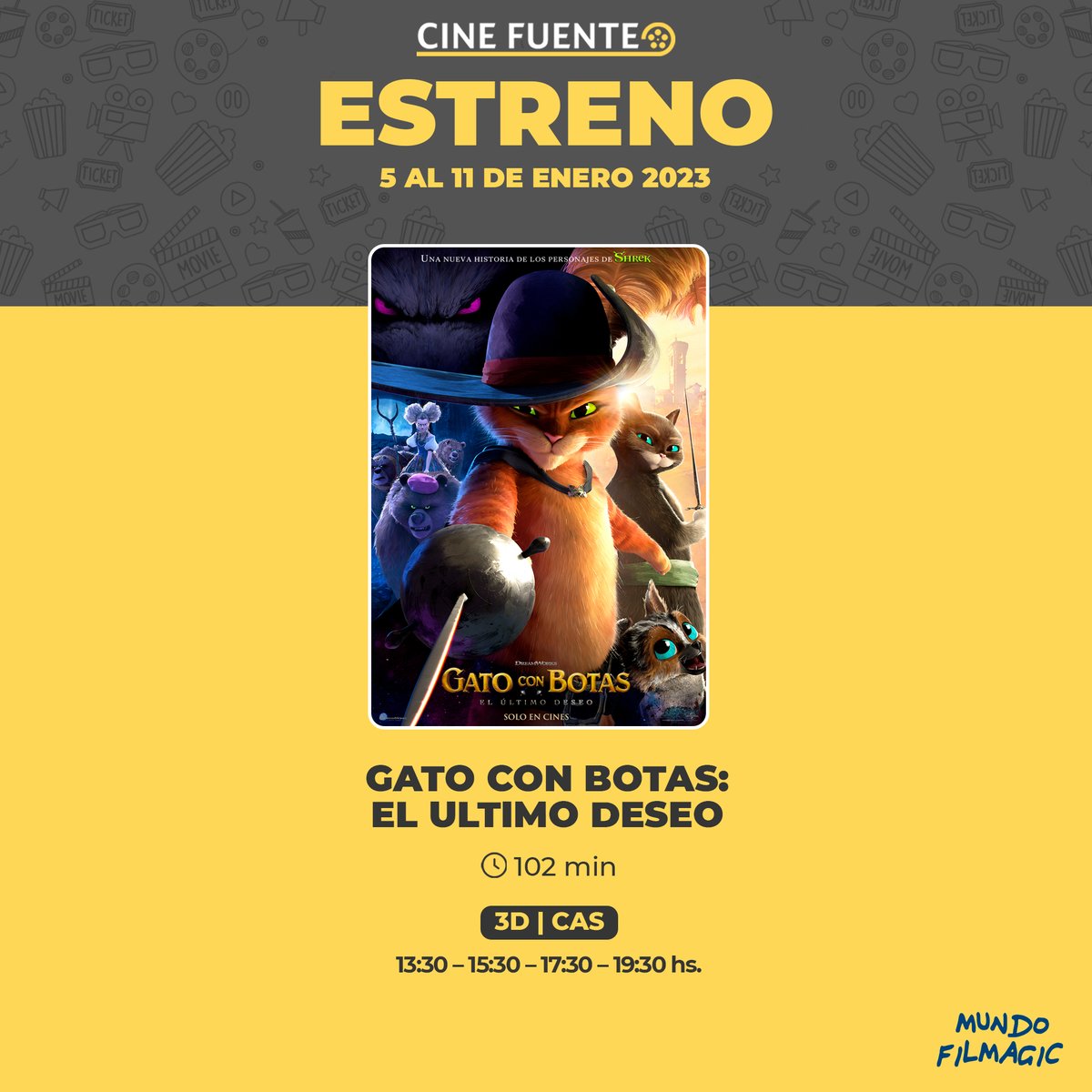 CineFuente's tweet photo. ¡NUEVA CARTELERA! 🎬✨

Hoy es día de estrenos en #CineFuente y te dejamos nuestra nueva cartelera para que disfrutes de las mejores películas con los mejores combos 🍿🥤 https://t.co/OLtUIteDIw