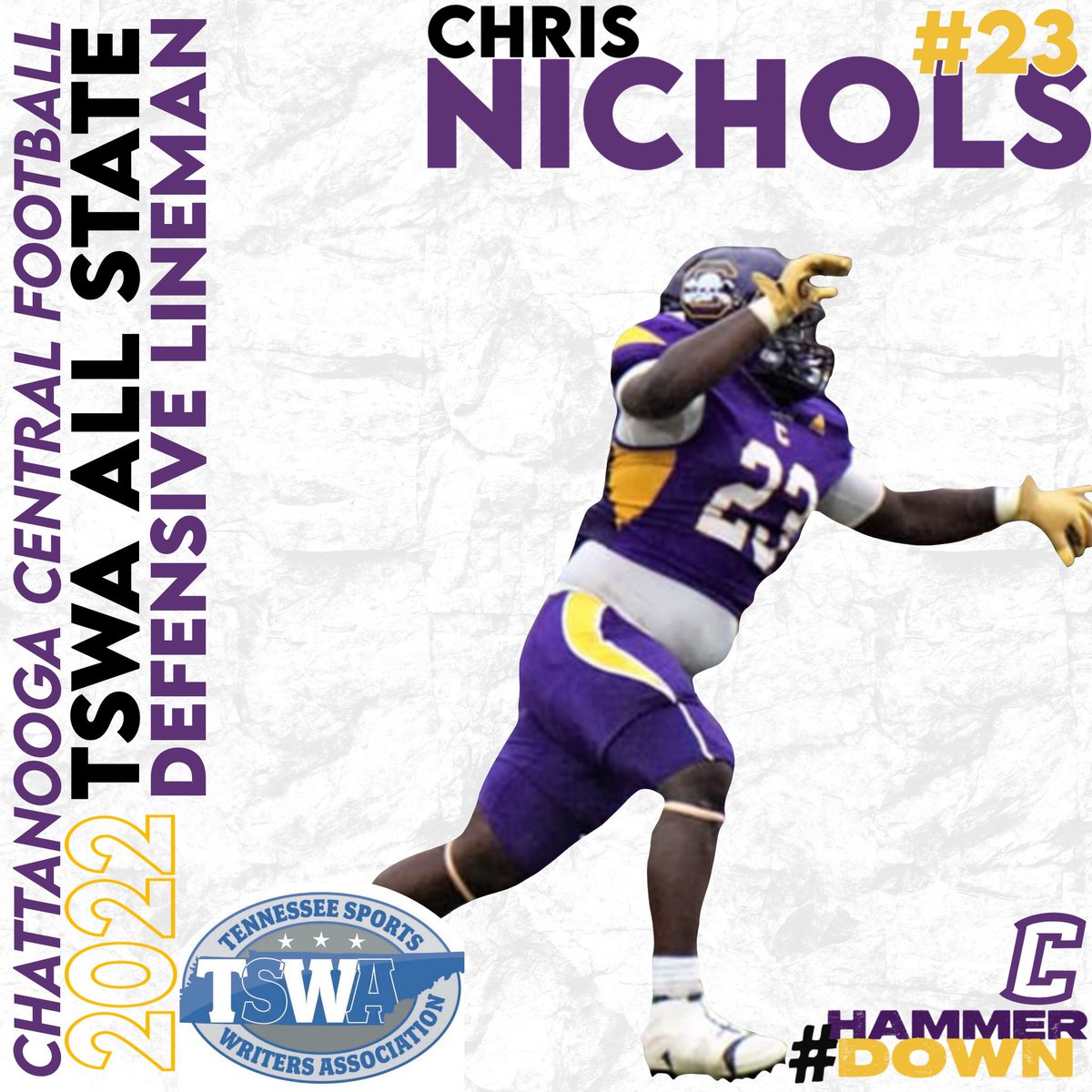 chattcentralFB's tweet photo. Congratulations to @chris3x___ for making the TSWA All State team as a defensive lineman! https://t.co/10LXJwncDH