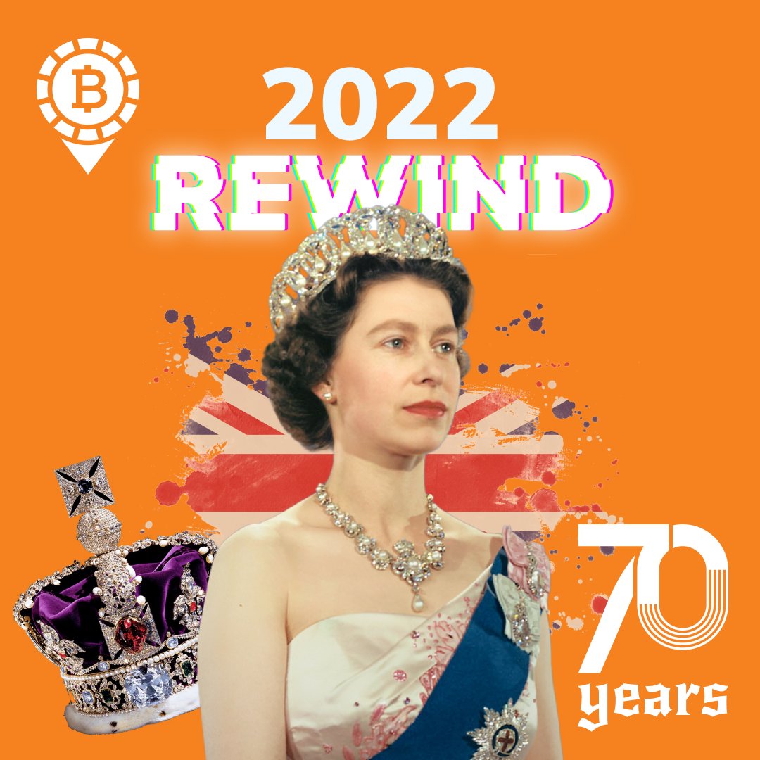 LocalBitcoins's tweet image. It’s time for a #2022Rewind! ⏪🔍

Week 1 of 2023 is in full swing, but let’s take a quick look at what happened in 2022! 🗞️

At #1 we have the death of Queen Elizabeth II, one of the world’s longest ruling monarchs. 👑✨

#LocalBitcoins #Rewind #QueenElizabethII #KingCharlesIII