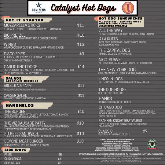 DenizensBrewing's tweet photo. Come by Denizens in Riverdale Park to get a taste of New Jersey style comfort food! Happy hour is 3-6pm and dinner is served through 9pm. Watch this video to see founders Jeff and Chris answer many important Garden State questions. #beerandhotdogs #newjerseycomestomaryland https://t.co/r6umOIXveA