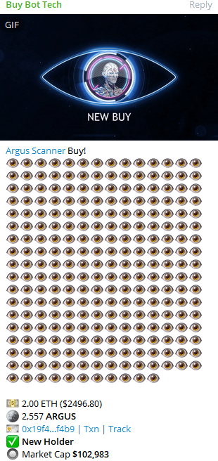 argusscanner's tweet photo. Glad to see there's whales supporting good projects. Thank you, welcome to $ARGUS. https://t.co/fjtL7M8oOQ
