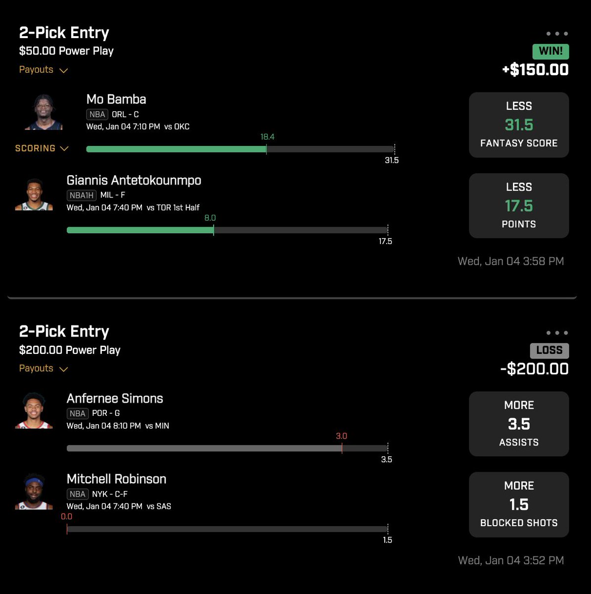 GamblersDc's tweet image. Had an amazing night🤞🗡(+8.75 Units)
#basketballprops #bballprops #propsmarket #propsgambling #nba #nbaplayoffs #nbapicks #nbapredictions #sportsbetting #sportsgambling #bookiebusting #sportsbook #bets #bettingtips #handicapping #prizpicks #winning #moneyline #spread #overunder