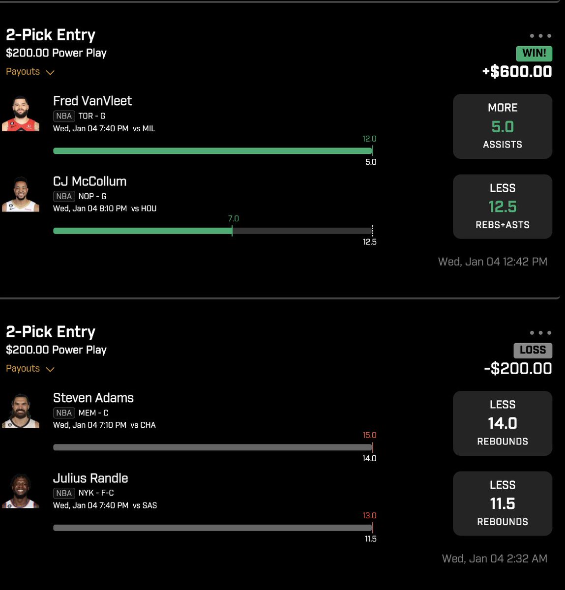 GamblersDc's tweet image. Had an amazing night🤞🗡(+8.75 Units)
#basketballprops #bballprops #propsmarket #propsgambling #nba #nbaplayoffs #nbapicks #nbapredictions #sportsbetting #sportsgambling #bookiebusting #sportsbook #bets #bettingtips #handicapping #prizpicks #winning #moneyline #spread #overunder