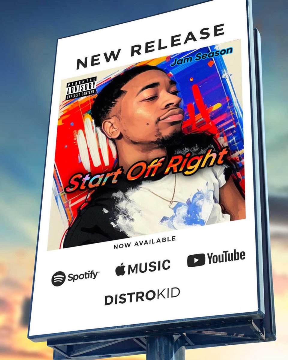 jamseason95's tweet photo. My Ep “Start Off Right” is OUT NOW ON ALL PLATFORMS LINK IN BIO 😎🎶🔥 finna start this year off right with smooth vibes and gone take off to the next level #newmusic #startoffright #jamseason
Link - https://t.co/Jj9LrNt4wO https://t.co/8FQfDUkYta