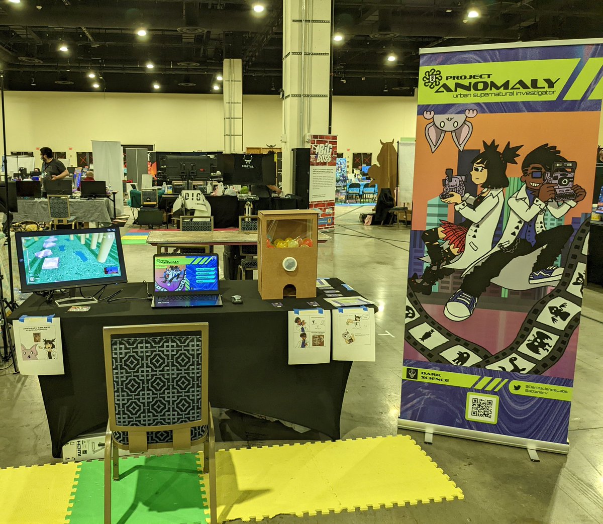 adlanarv's tweet photo. Our booth is ready! MIVS booth #29 at #MAGFest, play #ProjectAnomaly demo to get anomaly stickers! #MAGFest2023 @MIVSMAGFest #gamedev #indiedev #indiegame #indiegamedev #games https://t.co/C1HCRWOai5