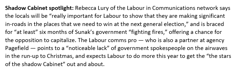 Pagefield Partner <a href="/rebeccalury/">Rebecca Lury</a> spoke to <a href="/POLITICOEurope/">POLITICOEurope</a> about how May's local elections give Labour an opportunity to further demonstrate its readiness for the next general election, urging the Party to continue raising the profiles of its rising stars in the Shadow Cabinet.