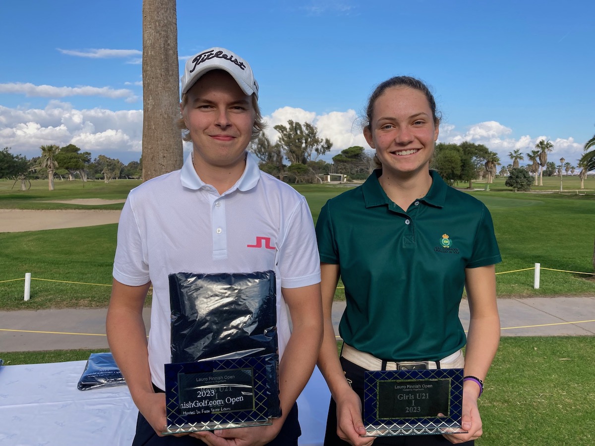 RFGA_Golf's tweet photo. 🙌🏆 #FINNISHOPEN
¡Los primeros campeones del año 2023! Tiphani Knight y Oliver Ruutu se imponen en la sexta edición de este torneo que ya es un clásico. El mejor aperitivo para la Copa de Andalucía que se juega la próxima semana. Información, aquí👉https://t.co/IckxOELhel https://t.co/ukMkBsNMuI