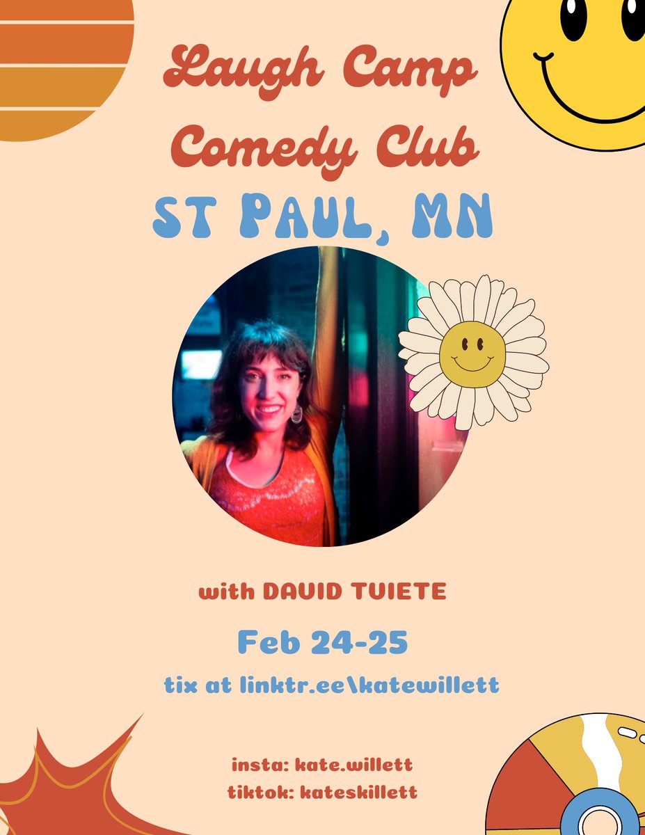 ReplyGuysPod's tweet image. Twin cities friends! I’ll be in St Paul Feb 24 and 25. Tix at linktr.ee/Katewillett

Hope to see you there!!