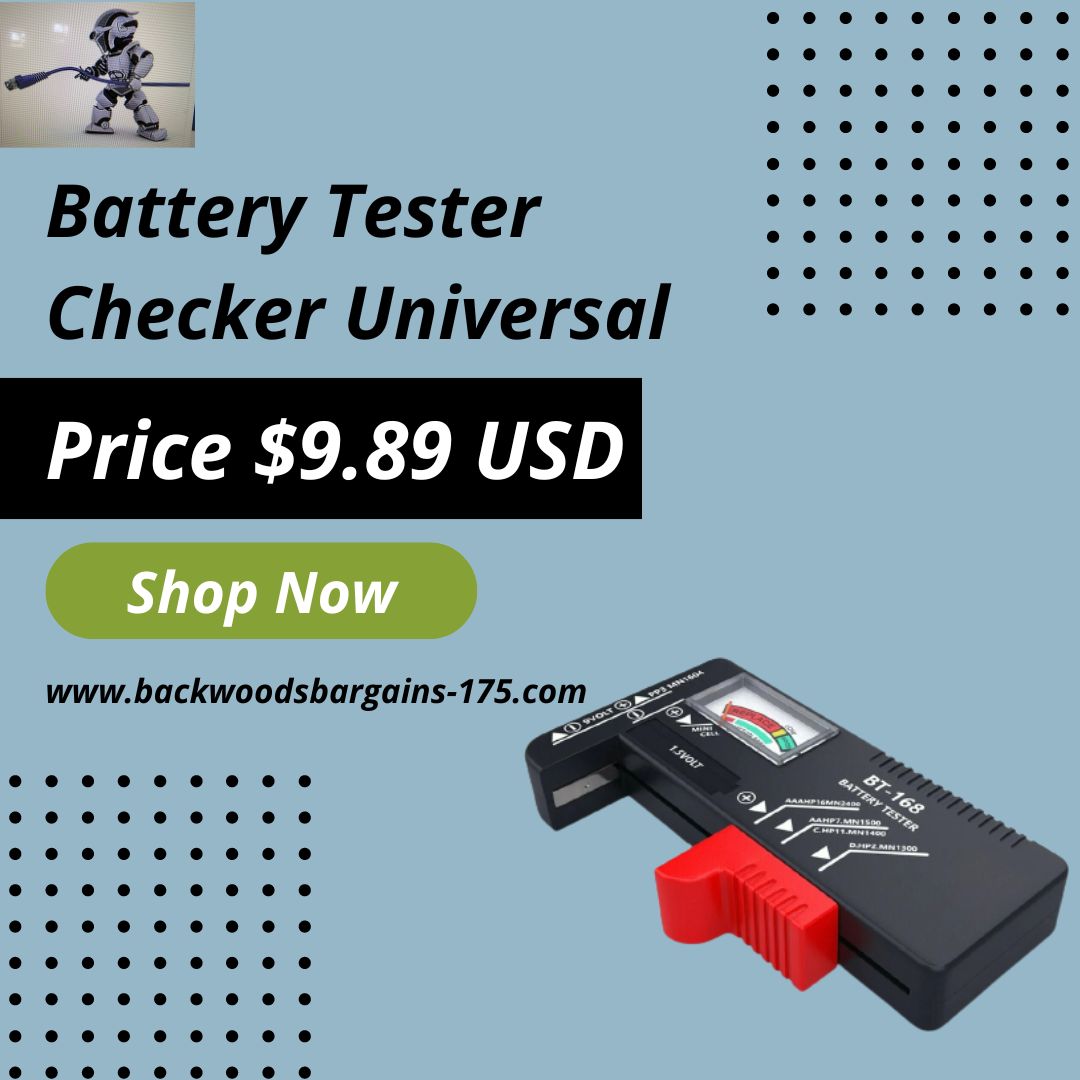 Battery Tester Checker Universal...
Visit: backwoodsbargains-175.com/products/batte…
#spycamera #wirelesstransmitter #wirelessmouse #wirelessrechargeablemouse #bluetoothearbuds #sunglasses #ThinkUnitedInc #ThinkUnitedServisces