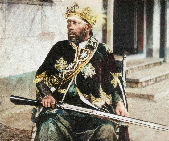 #colorizedphoto of #Emperor Menelik II/ Dagmawi Menelik ዳግማዊ ምኒልክ ~1850-1910
#Ethiopian #Abyssinia #Adwa