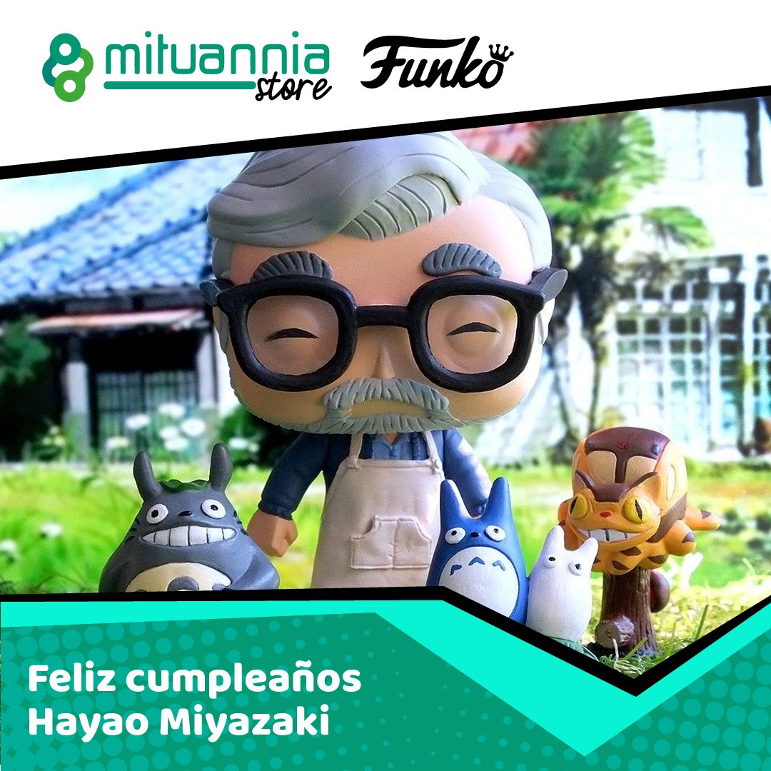 MituanniaStore's tweet photo. #FechaGeek | #FelizCumpleaños a #HayaoMiyazaki 🎉 el genial creador de #Anime como #MiVecinoTotoro y #LaPrincesaMononoke ✨ https://t.co/MOfaOJWKTY