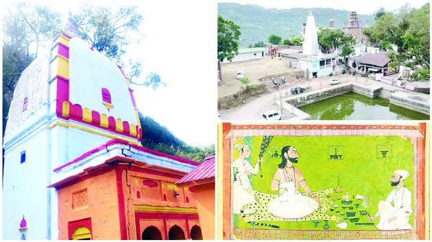 PranavRamkot's tweet photo. It's a moment of great happiness dt @JammuTourism recognised &amp; mentioned "Diwan Mandir" "Baba Yogdhyan Mandir" &amp; #MankotPainting portraying "Raja Mahipat Dev" of #Mankot at prayers 1650 AD, a part of the Heritage of #Ramkot at #Billawar-Duggan Dev Authority Signboard at #Phinter https://t.co/6E8DIqKT8E