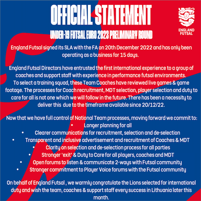 England Futsal tweet media