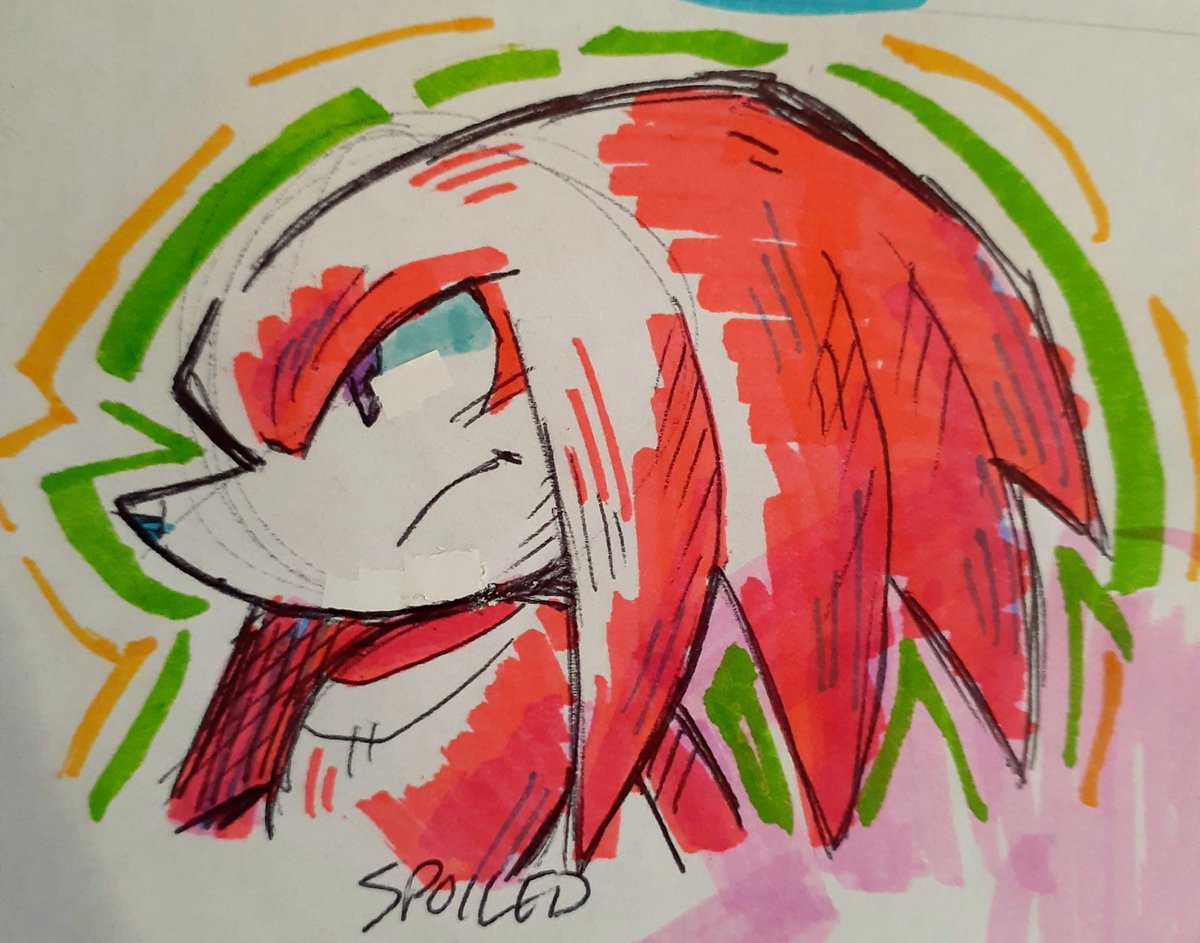 「Knuckles highlighter doodle 」|Spoiled & Knuckles💀のイラスト