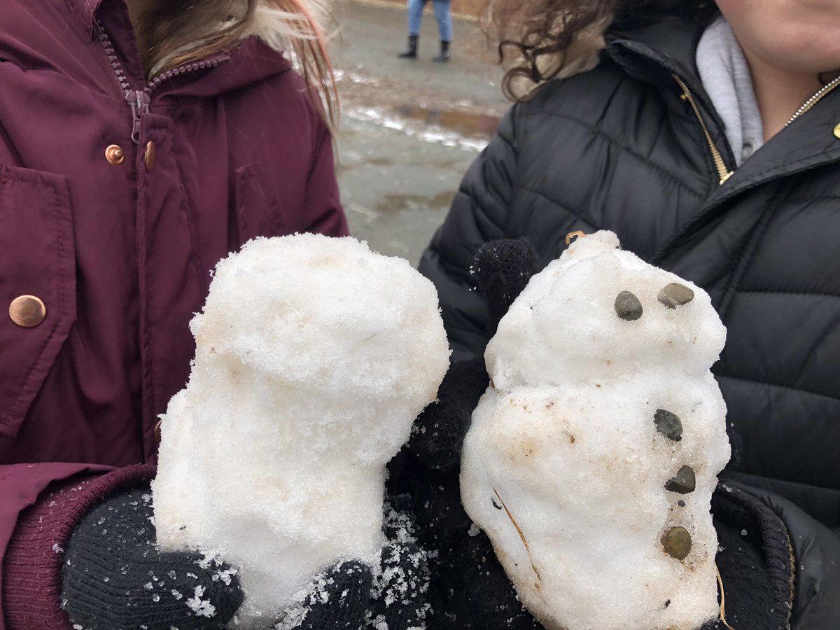 Yes we had enough snow for snow sculptures. Kids were pumped.   The sliding on grass/mid/snow got a little messy.
