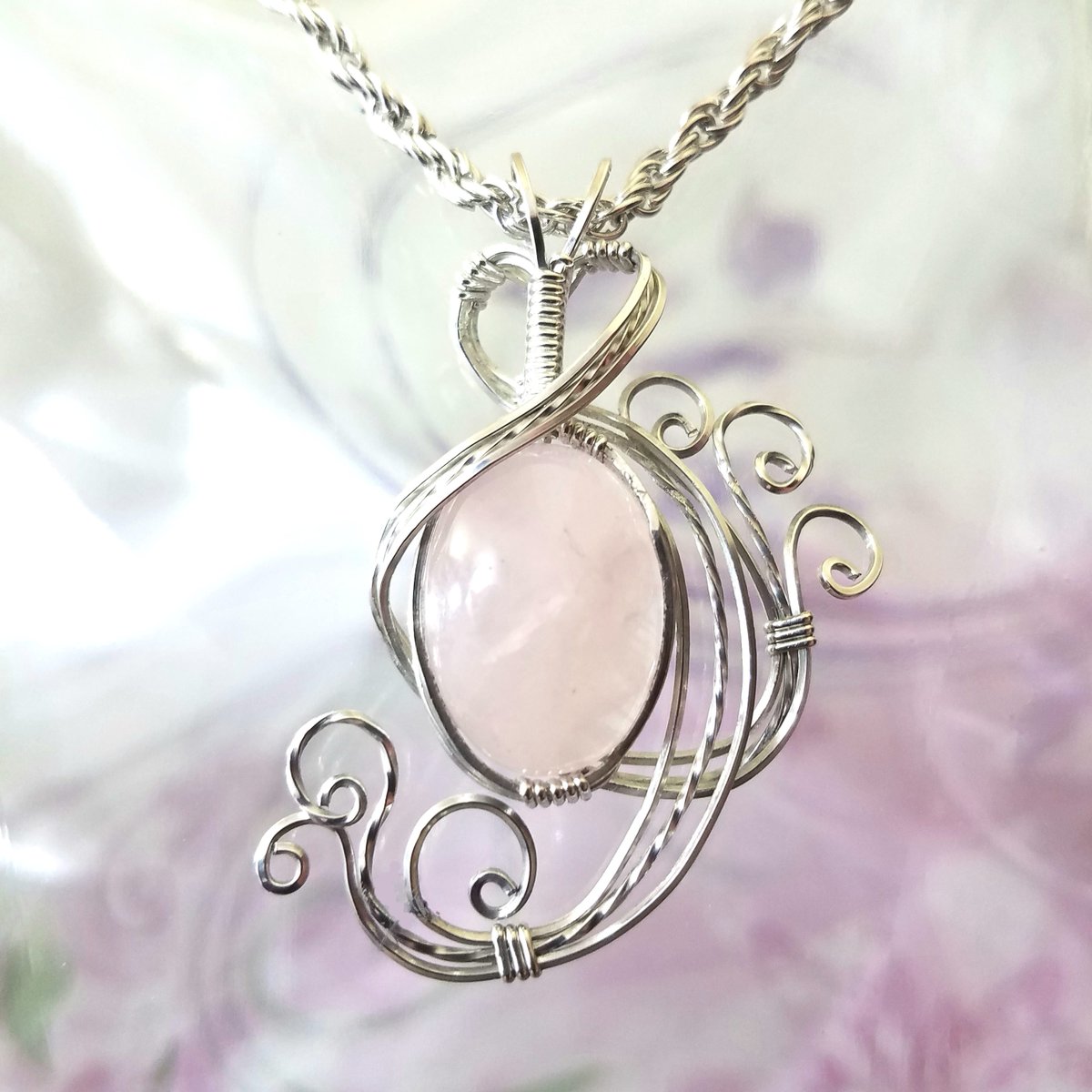 ces614's tweet photo. Pink Rose Quartz Womans Pendant Wire Wrapped Jewelry Handmade in Silver With Free Shipping https://t.co/jpDC3ccFiB #handmade #EarthArtsNW #giftsforher #jewelry #Etsy #RoseQuartzPendant https://t.co/x5I2PdyWRl