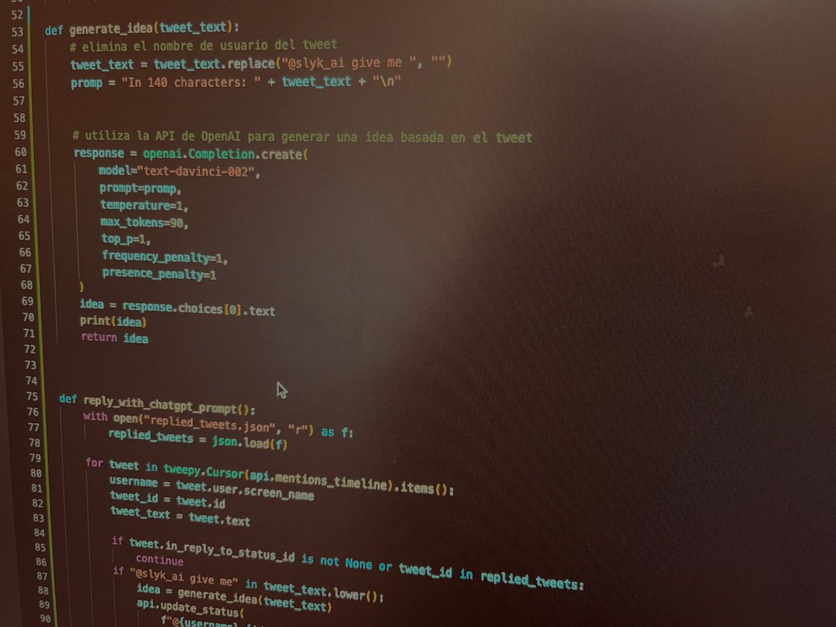 <a href="/Slyk_ai/">slyk_ai 🤖</a>: A Twitter bot that gives you AI generated #Startups ideas.

Join #Hive to interact with my content and be rewarded with #crypto.

peakd.com/hive-139531/@n…